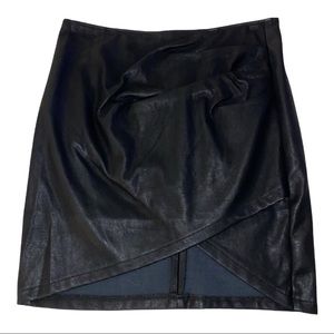 Vici Faux Black Leather Mini Skirt